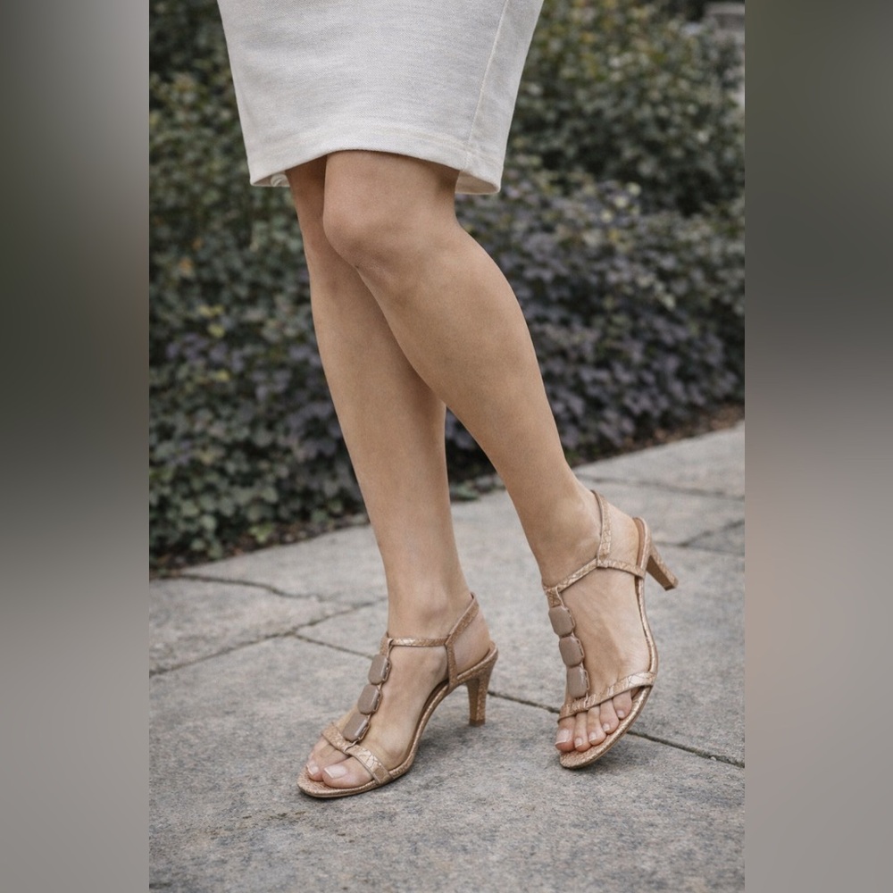 Aldo Women's Gold and Brown Embellished Sandals